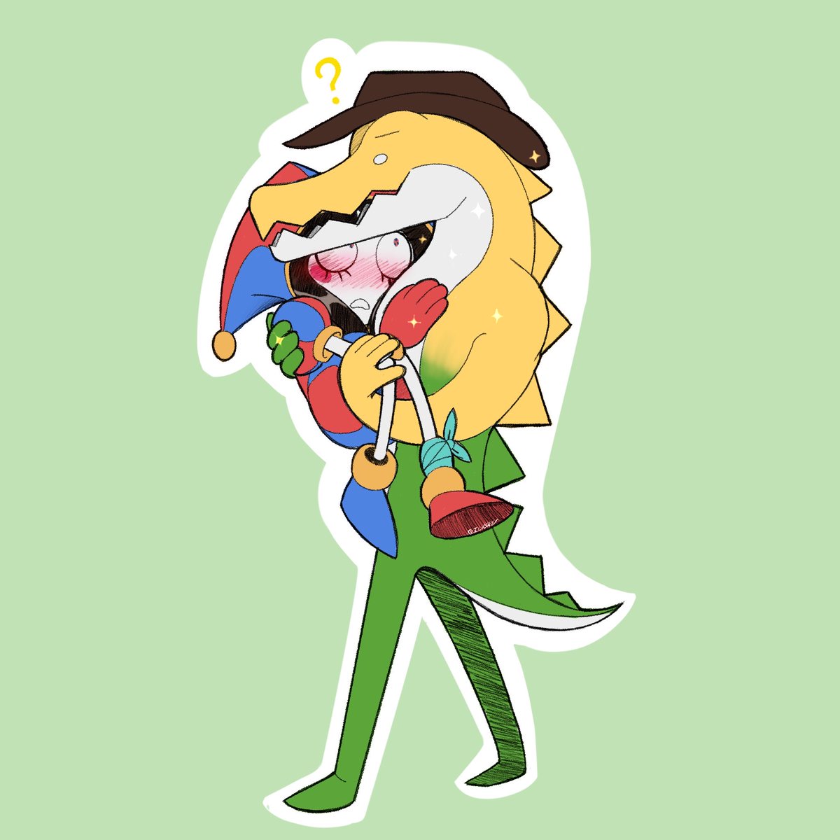 #funnygummy The healthiest but also saddest shipping in #TADC (my POV) 💚❤️
 #pomnitadc #Gummigoo