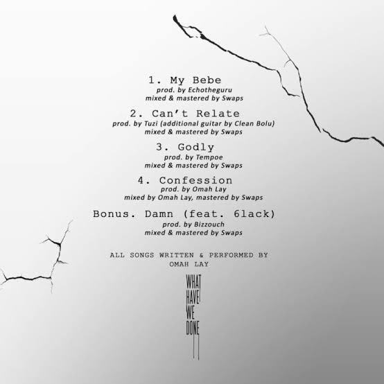 5 years ago on this day, Omah Lay released his EP, “What Have We Done”.

— Over 700 MILLION streams worldwide.

What’s your favorite track?