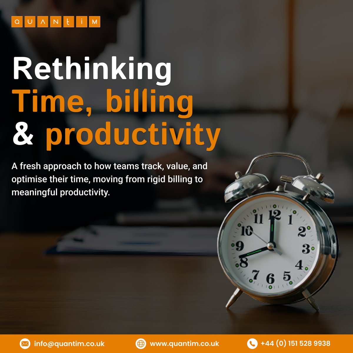JoanPThomp's tweet image. Time tracking should not slow teams down.  

Quantim helps turn time billing and productivity into real performance.  

#Quantim #Productivity #TimeTracking