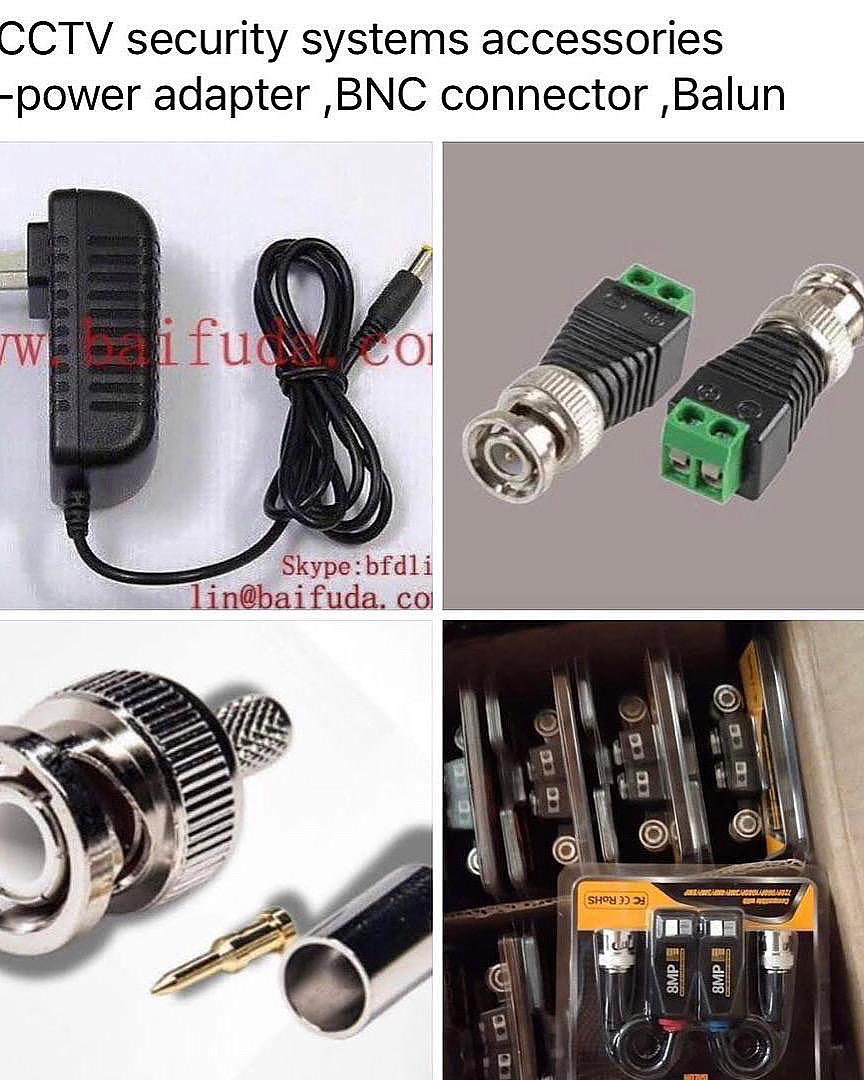 CCTV camera power adapter &amp; CCTV surveillance systems video Balun