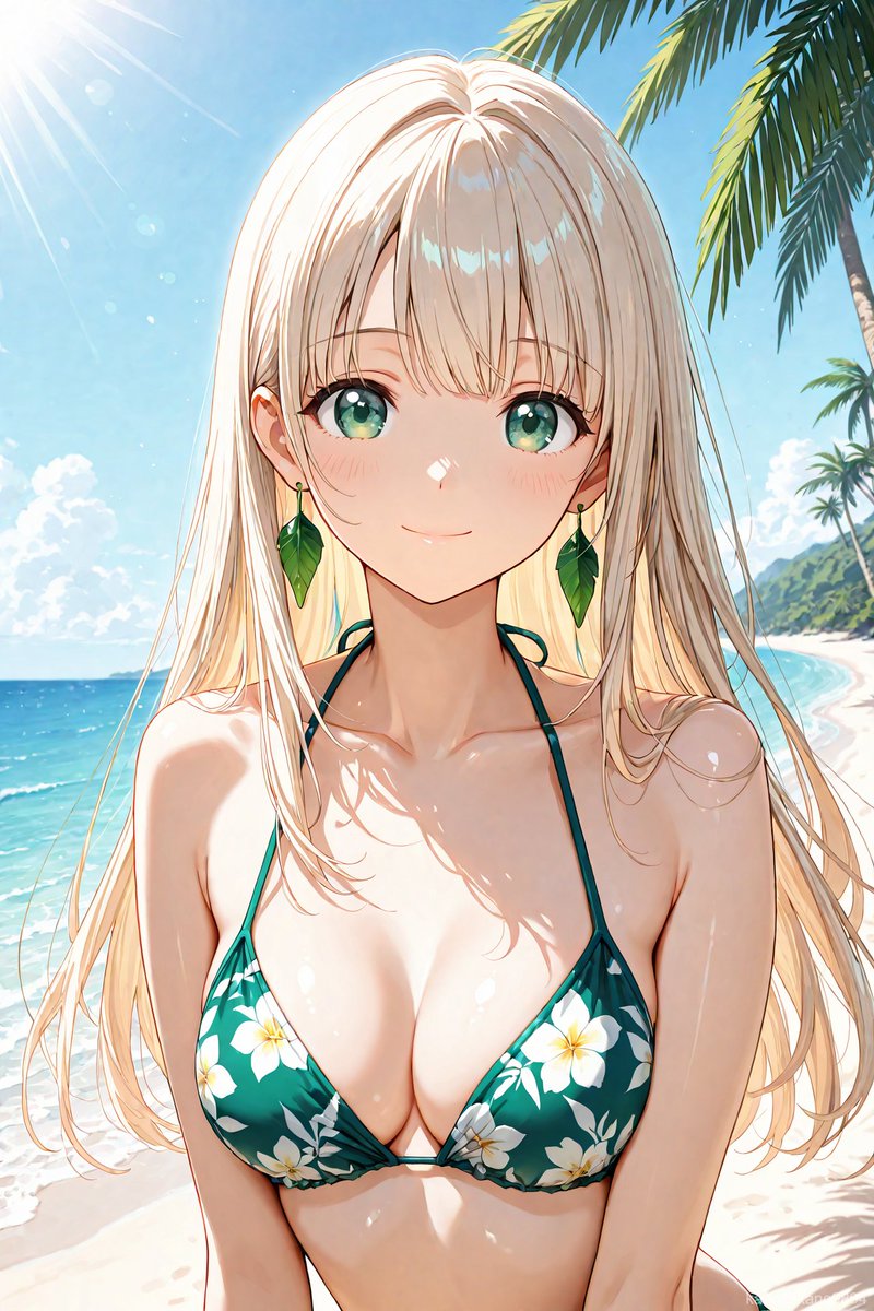 kano9894's tweet image. 朝の妄想シリーズ
おっとりな後輩との海水浴デート
#AIart   #癒しの同僚