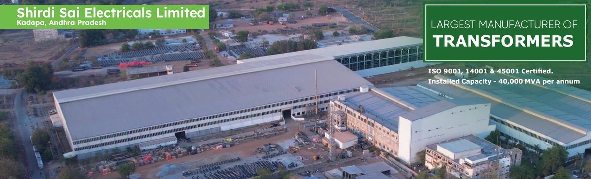 AndhraNexus's tweet image. Kadapa based Shiridi Sai Electricals to invest 5000Cr in Kopparthy Industrial City, Kadapa 

To manufacture Transformer components, wind mast and fabrication.
#InvestInAP #AndhraPradesh