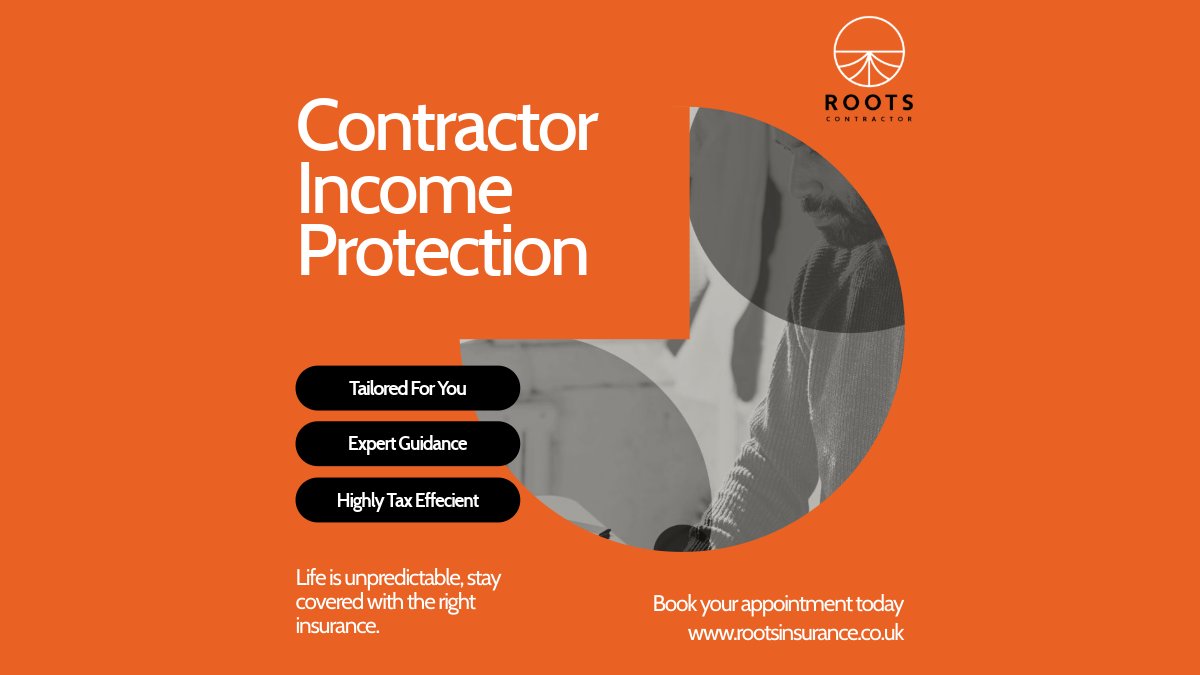 RootsContractor's tweet image. Contractors don&apos;t receive sick pay, so if you don’t work you don’t get paid. Contractor income protection replaces income lost through incapacity due to an accident or illness, paying out a pre-agreed monthly amount.

Book in your appointment today ☎️ zurl.co/sU6k8