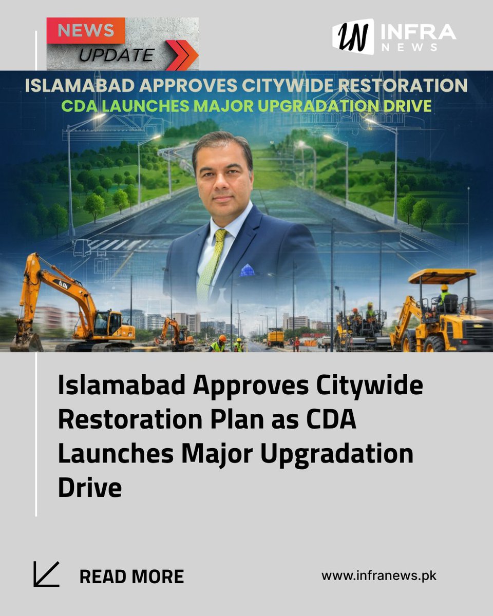 infranewspk's tweet image. ISLAMABAD: The decision for the restoration and upgradation of all sectors of Islamabad was made during a meeting held at the CDA Headquarters, chaired by Chairman...

Read Full Story Here: infranews.pk/islamabad-appr…

#infranews #CDA