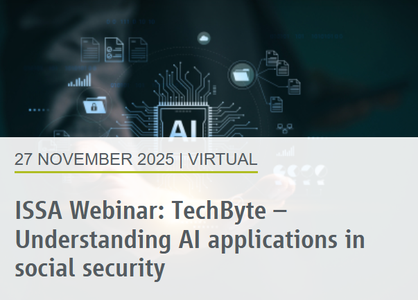 What trends emerge in #AI implementation in #socialsecurity?

#ISSAwebinar 
🗓️Thursday, 27 November 2025
⌚️11:00–12:30 (UTC/GMT+1 or CET)

Building on a brand new ISSA report on the use of #artificialintelligence 

issa.int/events/webinar…