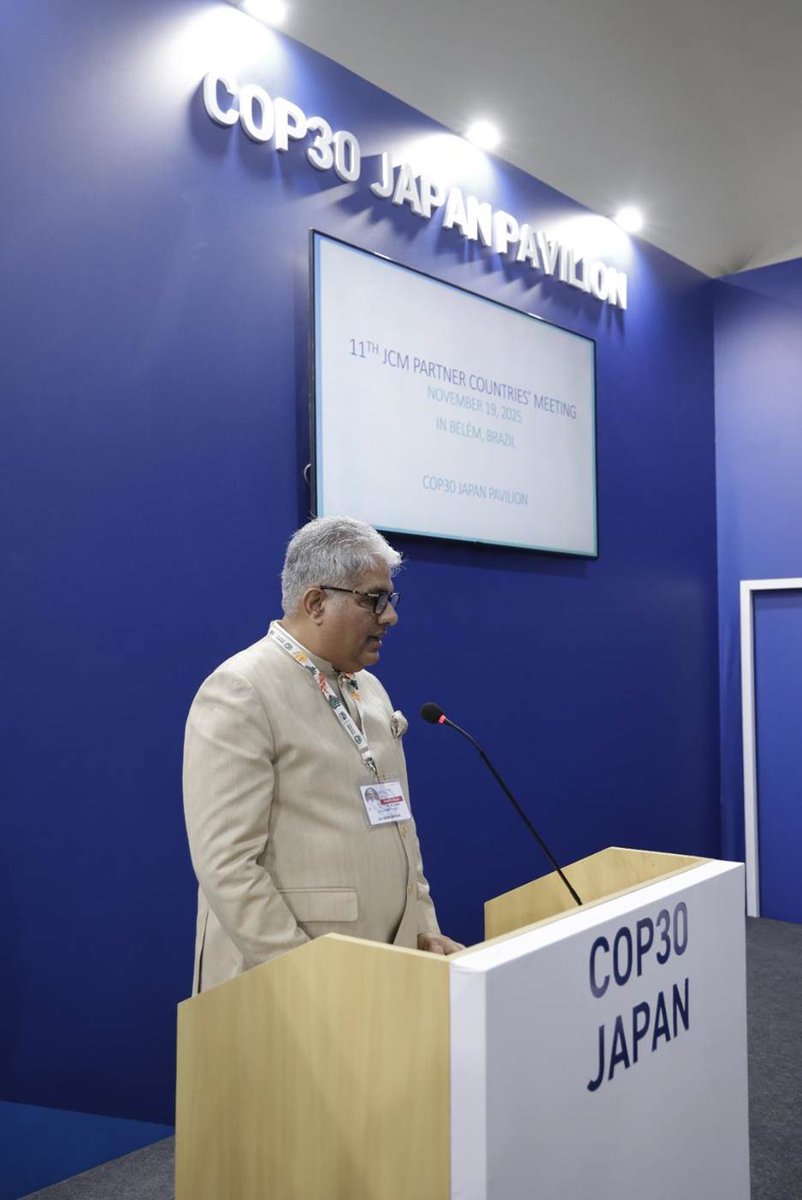 PIBImphal's tweet image. India calls Joint Crediting Mechanism a key tool for Equitable, Scalable Global Climate Action at CoP30 in Belém, Brazil

More :pib.gov.in/PressReleasePa…