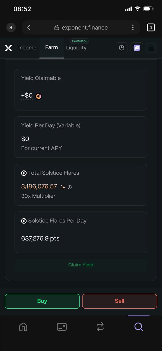 mryoungee's tweet image. 3m flares on @solsticefi using yt usx on @ExponentFinance 
Next up 4m😊