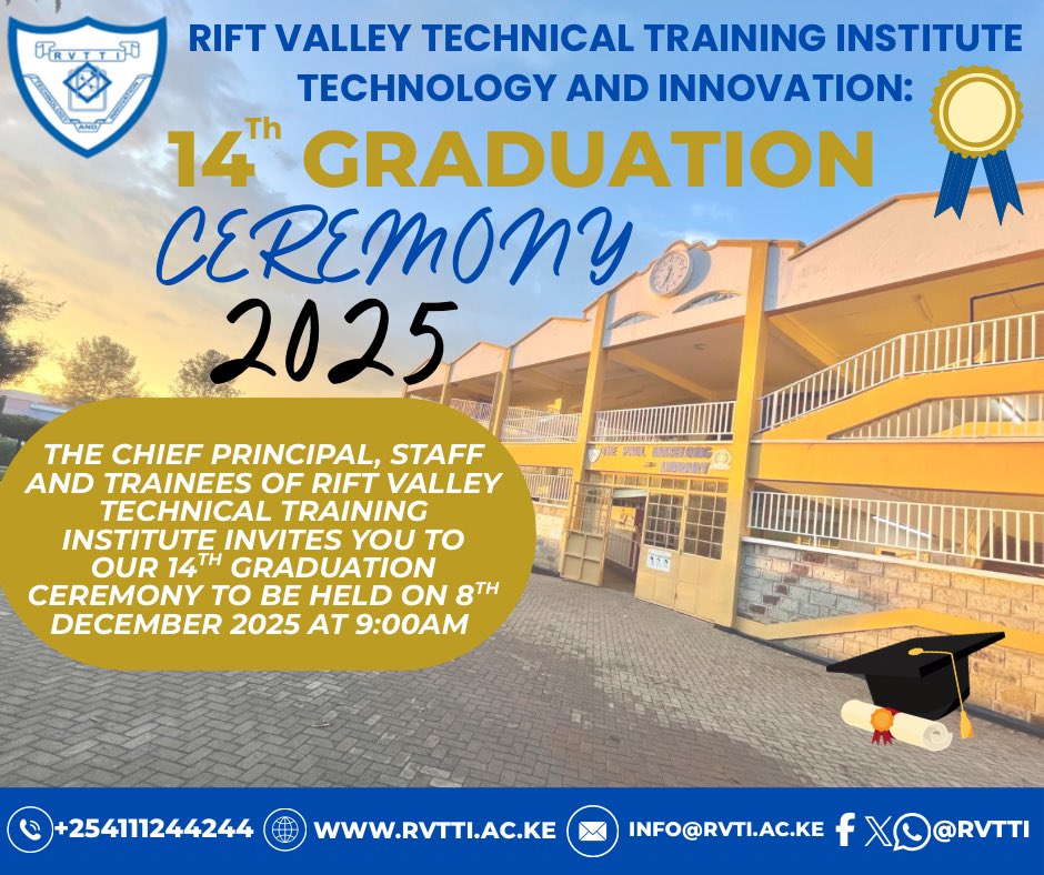 You are warmly invited to our 14th graduation celebration a special day to honor your hard work, dedication, and growth throughout this journey.
Come ready for great vibes, pride, and memorable moments as we celebrate this milestone together. #Rvttigraduation #januaryintake