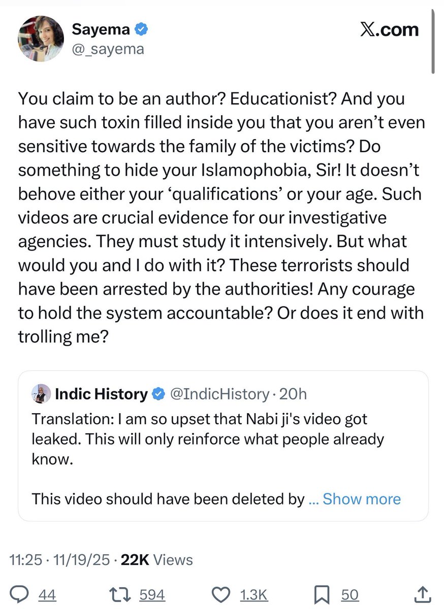 Iyervval's tweet image. Thank you Jihadan @_sayema for proving me right - every single time.