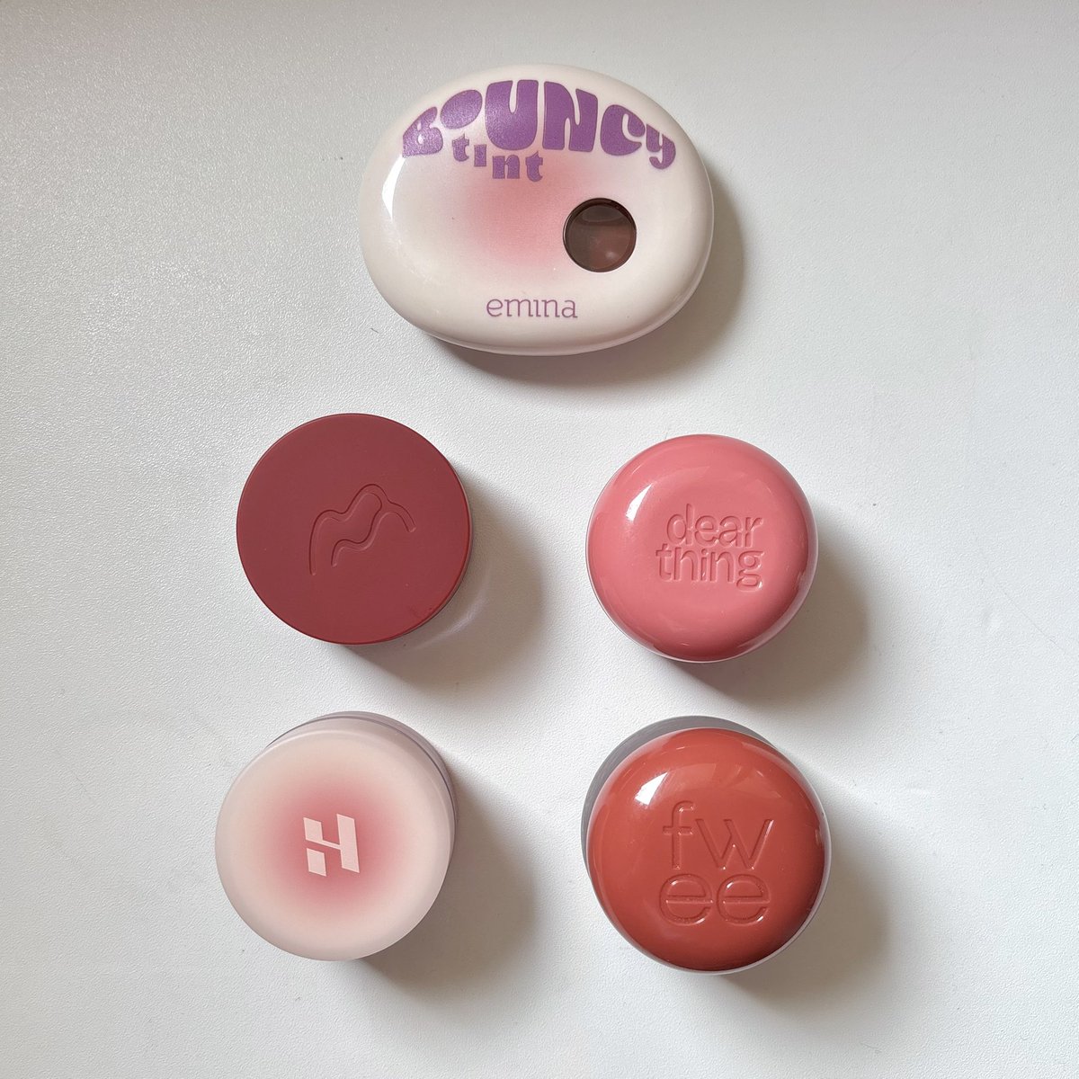 beautiaf's tweet photo. my lip &amp; cheek bouncy velvet collection!🌷💖

fwee, emina, from this island, holika holika and dear thing. https://t.co/ameDpxQVt7