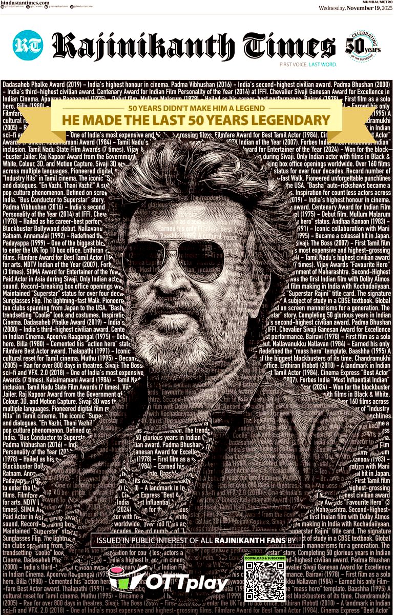 How many life lessons I’ve learnt from my Thalaivar, not that I learnt these lessons from near him or interacting with him but through his words from afar. More than an actor par excellence he’s lived a life many can learn from. Thanks <a href="/rajinikanth/">Rajinikanth</a> Thalaivaa for being in this