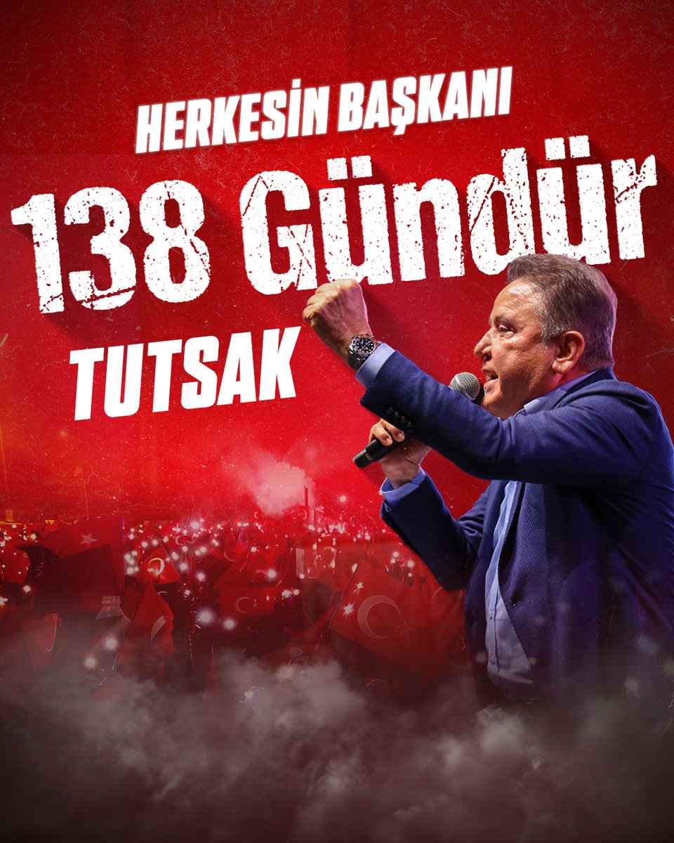Başkan Muhittin Böcek 138 gündür tutsak!
<a href="/BocekMuhittin/">Muhittin Böcek</a>
#MuhittinBöcek