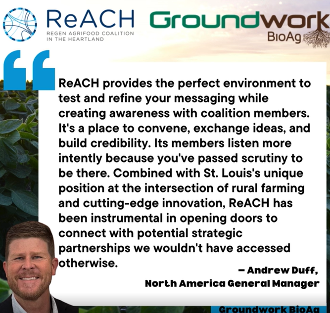 GroundworkBioAg's tweet photo. Scaling #soil-based durable #carbon removal with #mycorrhizal inoculants starts with the right networks—and #REACH has been pivotal.

Hear from Andrew Duff, our NA GM and REACH Innovator Alum, and learn how to join this year’s event >> https://t.co/eSWrvqFbrj

#letyourgroundwork https://t.co/V6XW6gCuv9