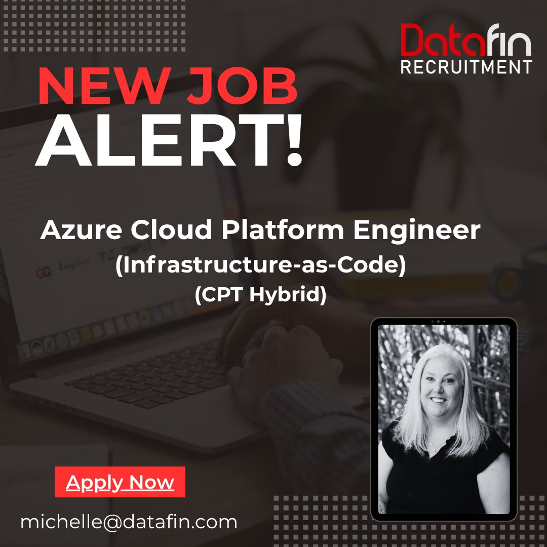 DatafinSA's tweet image. YOUR expertise in platform engineering, automation, and coding as an Azure Cloud Platform Engineer is sought by an innovative Independent Asset Management Firm. 

Apply here - datafin.com/job/azure-clou…

#azurecloudplatformengineer #datafinrecruitment