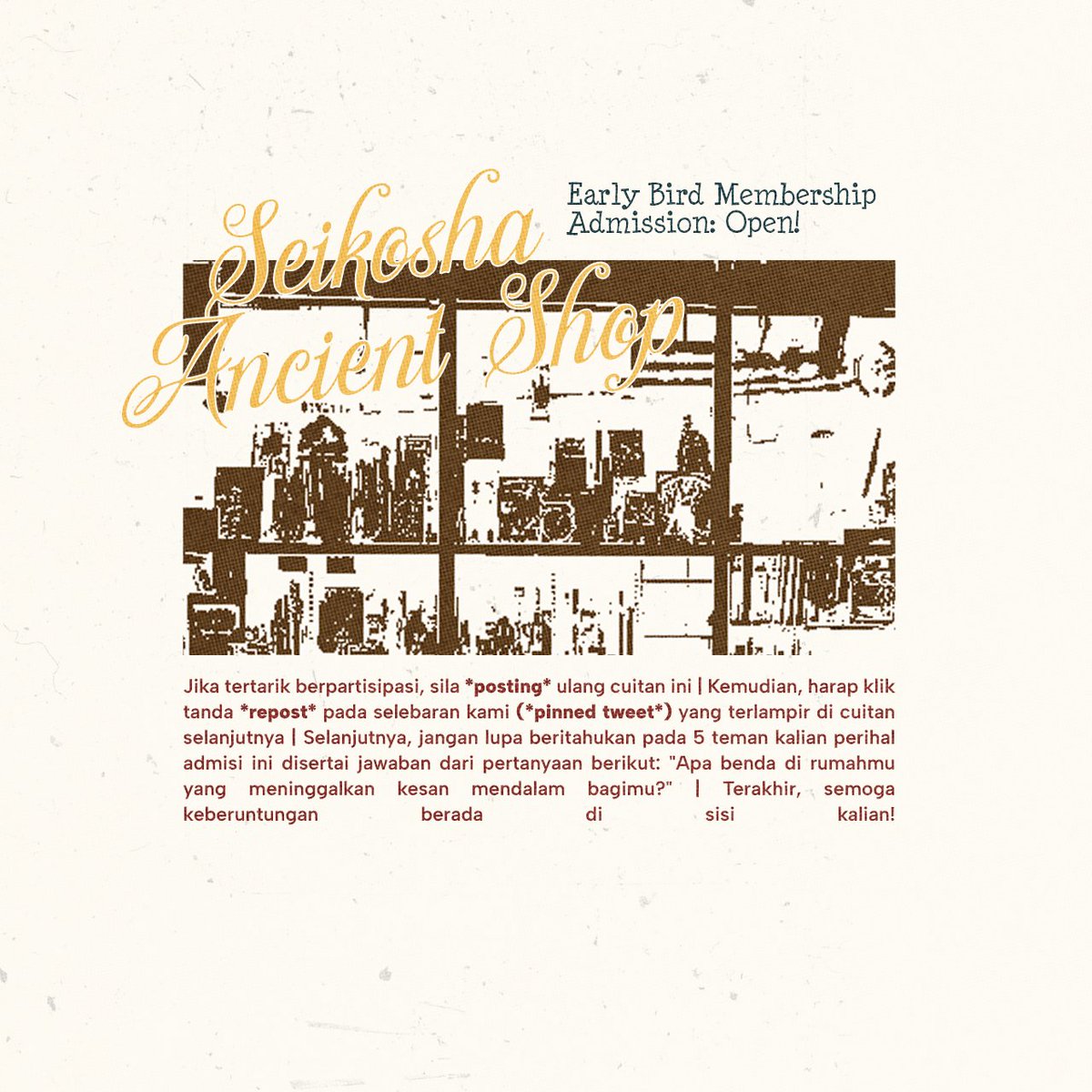 Seikosha Ancient Shop! tweet media