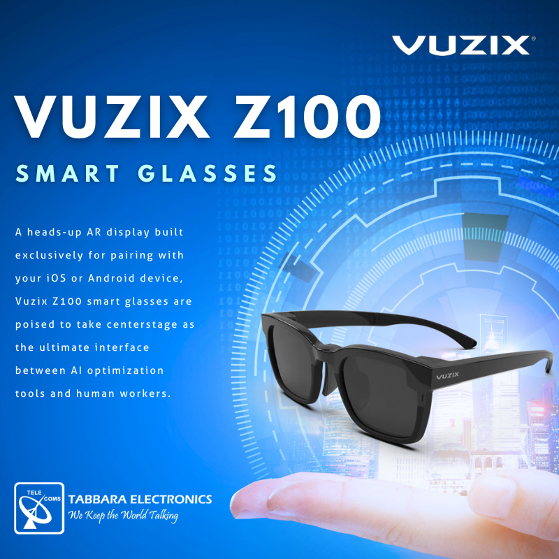 tabbarallc's tweet image. The Z100 seamlessly integrates with your existing  Internet of Things (IoT) devices.

#TabbaraElectronics #vuzix #uae #dubai #middleeast #AugmentedReality #Innovation
#EnterpriseTech #WorkforceSolutions
#ملتزمون_ياوطن
#نتصدر_المشهد