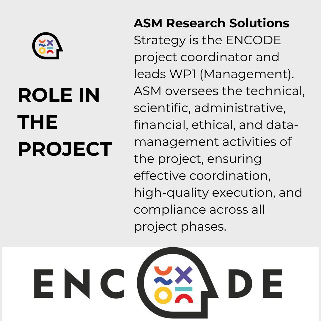 encodemotion's tweet image. Partner Spotlight ⭐
Meet ASM Research Solutions and Strategies, coordinator of ENCODE!

ASM leads project management and conducts biometric + emotional analytics research to understand how citizens react to political content. 

#ENCODE #HorizonEurope #ASMResearch #Emotion