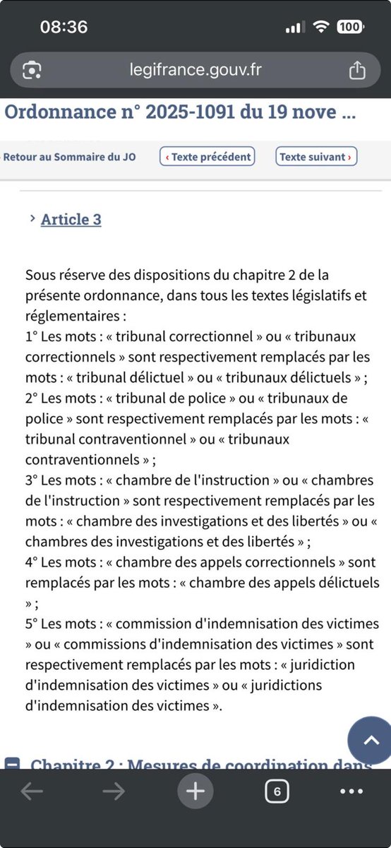 Oyez oyez ! La chambre de l'instruction devient, le 1er janvier 2029, la "chambre des investigations et des libertés".  Des "libertés", vous m'en direz tant... 
legifrance.gouv.fr/jorf/id/JORFTE…