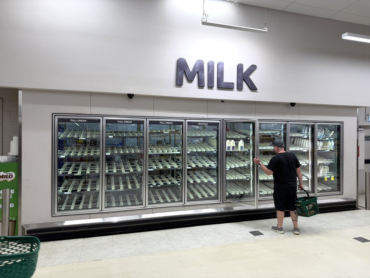A few empty shelves at supermarkets in Darwin as residents prepare for Tropical Cyclone Fina. Expected to impact the city from Saturday. <a href="/SBSNews/">SBS News</a>