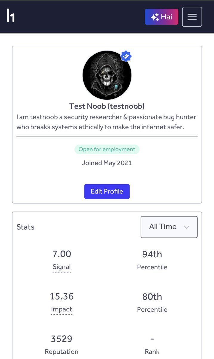 testn00b's tweet image. Alhamdulillah, Crossed 3500 reputation on @Hacker0x01 🙏

Grateful for the journey learned a lot, improved a lot🔥

 #TogetherWeHitHarder #hackerone #bugbountyhunting #bugbounty