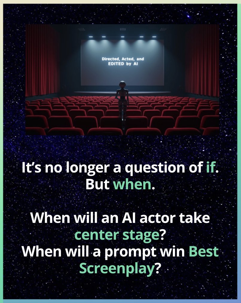 SHAIKEai's tweet photo. AI wins an Oscar.
But who gets the speech?
A prompt wrote it.
An algorithm performed it.
Soโฆ who thanks the Academy?
Full piece here ๐
https://t.co/xvAcF7QevK
#AIcinema #SHAiKE #Oscars #PromptToPower #AINewsClips https://t.co/57183LQBRT