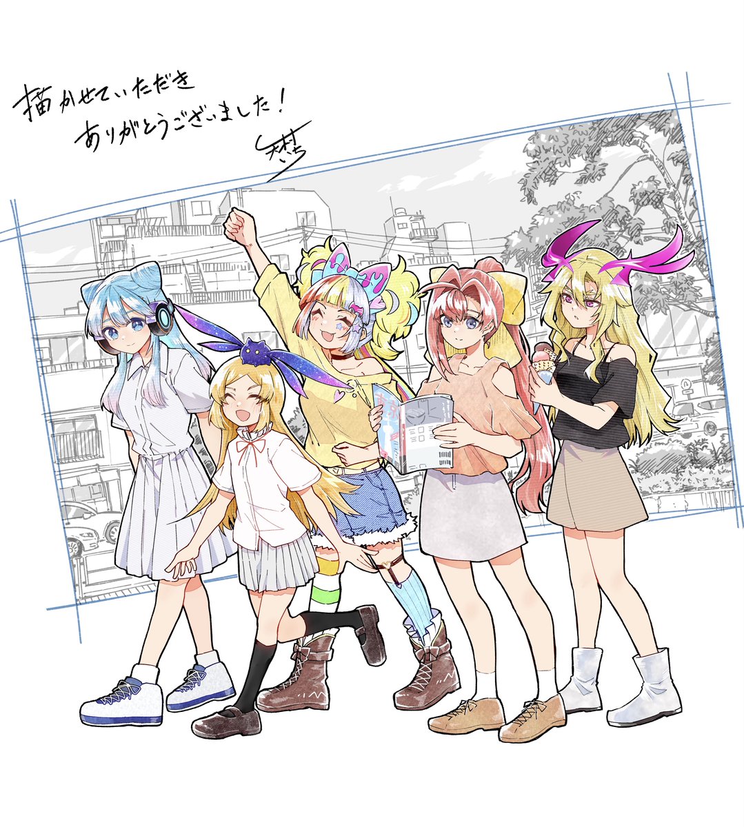 yamuraichi's tweet image. 『モンスターストライク　下町ハローワールド』　最終話更新されました🌼

お付き合いいただきありがとうございました！