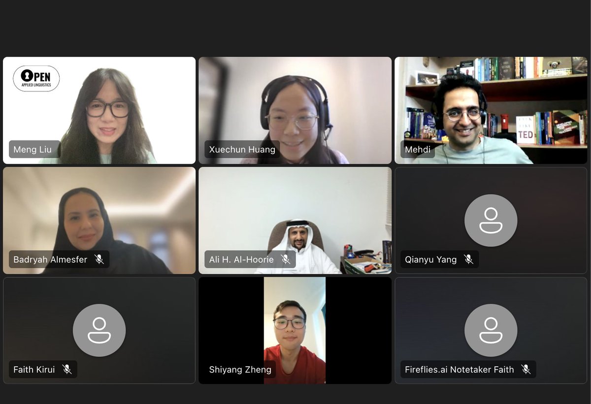 OpenAppLing's tweet image. We just wrapped our first Open Applied Linguistics induction meeting, and the energy was unreal 💥.
This was just the warm-up 😎
We’re gearing up 🤞
Stay tuned. 🚀🔥
#OpenScience #Openscholarship #OS