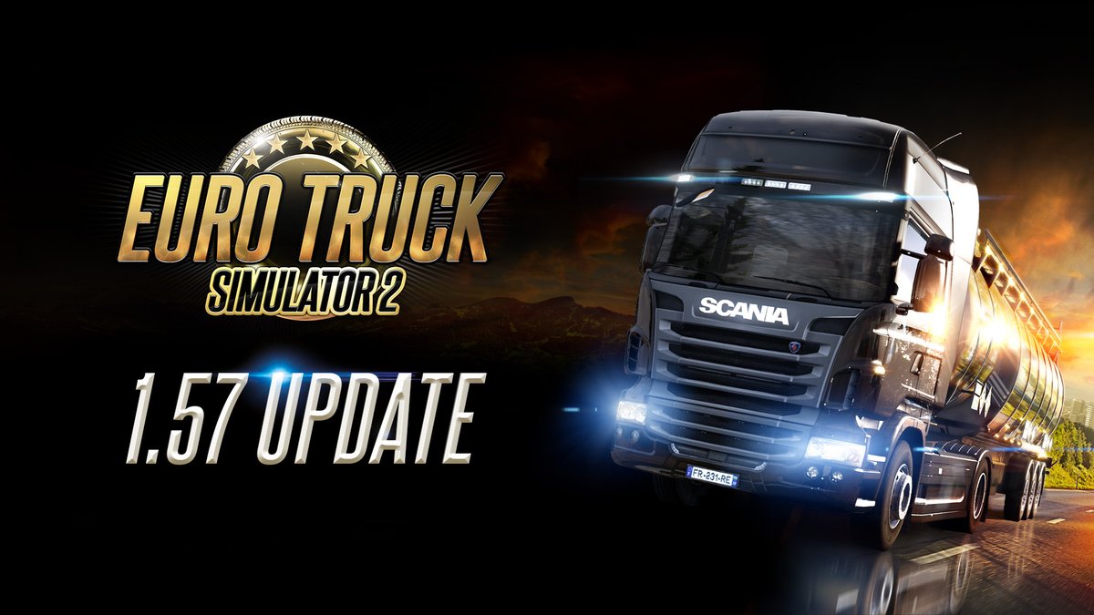 SCSsoftware's tweet image. The 1.57 update for Euro Truck Simulator 2 is now available &amp;amp; features:

🗺️ Scandinavia Refresh
🚛 Scania R &amp;amp; S Trucks Update
🏗️ Dynamic Cargo Loading and Unloading
🚧 Special Transport DLC Update
🚛 Krone Trailer Pack DLC Update
➕ More!

Read more: blog.scssoft.com/2025/11/euro-t…