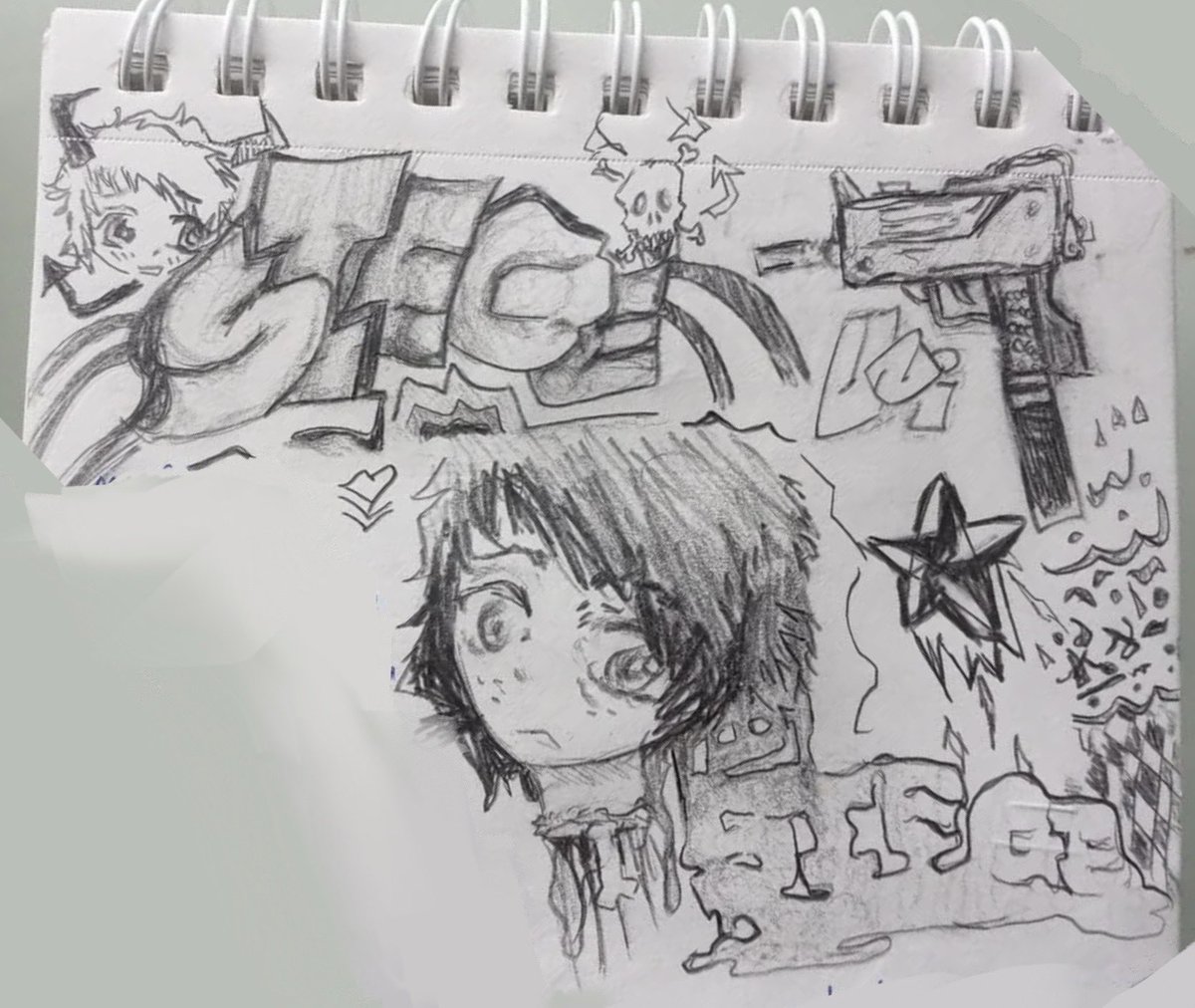 El dibujo original que use en mi banner de perfil