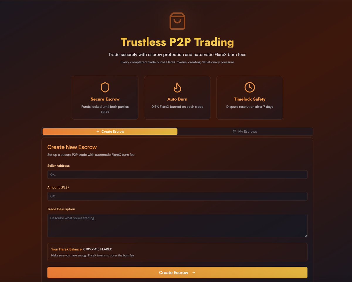 FlareXpls's tweet image. Escrow Marketplace

P2P platform for buying and selling NFTs, domains, and digital assets
burns fees on every transaction
Trustless settlement with no middleman

#PulseChain