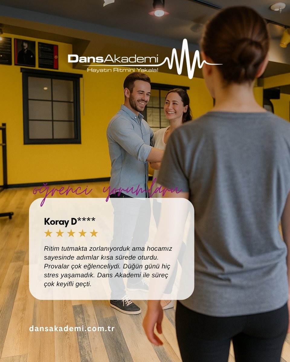 İlk dansınızı bir şova dönüştürün! 💖💍

Dans Akademi MEB Onaylı Düğün Dansı Kursu için yüksek yorumlar alıyor. Kişiye özel koreografi ve gelinlikle prova imkanı!

Hemen keşfet: dansakademi.com.tr/dugun-dansi-ku…

#düğündansıkursu #düğündansı #dansakademi