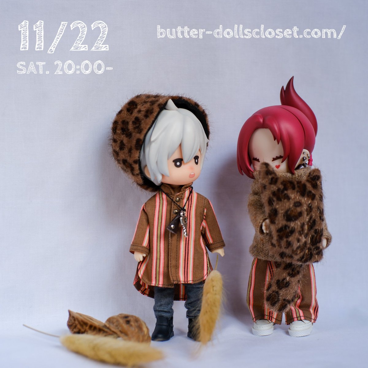 今晩は🌟只今プレビュー中です
ご来店お待ちしております！
butter-dollscloset.com
#ねんどろいどどーる服
#オビツ11服