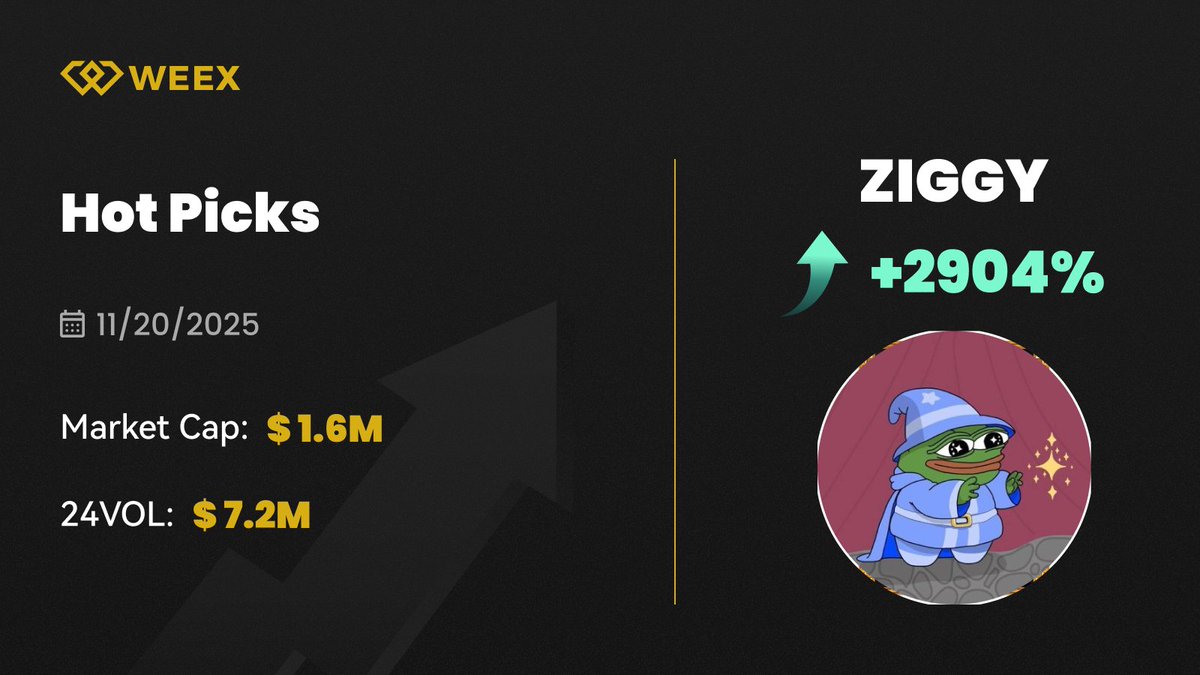 WEEX_Official's tweet image. Hot Picks:  &amp;gt; $ZIGGY  @zigfriedwizard 

$100 USDT Giveaway
Two winner

Just:
 👉 Follow @WEEX_Official 
🔸  TAG 3 FRENDS+ Drop WEEX UID

24 hours

Register On WEEX:weex.com/events/welcome…