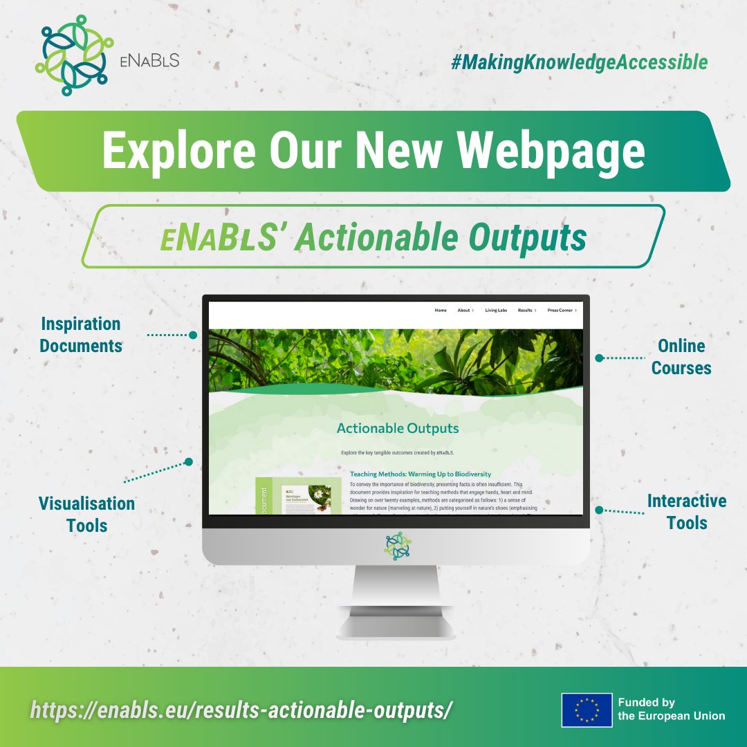 eNaBlS_eu's tweet image. 🚀 We Have Launched A New #Webpage! 🌐
At #eNaBlS, we believe that knowledge should be as #Accessible &amp;amp; useful as possible. That’s why we’ve launched a brand-new webpage dedicated entirely to the project’s #Actionable #Outputs. 🎯
Explore it here 👉 enabls.eu/results-action…