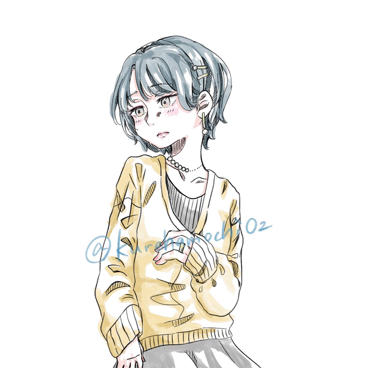 kurehamochi02's tweet photo. ショートが描きたかった3日目 https://t.co/1bGYjIj2Pi