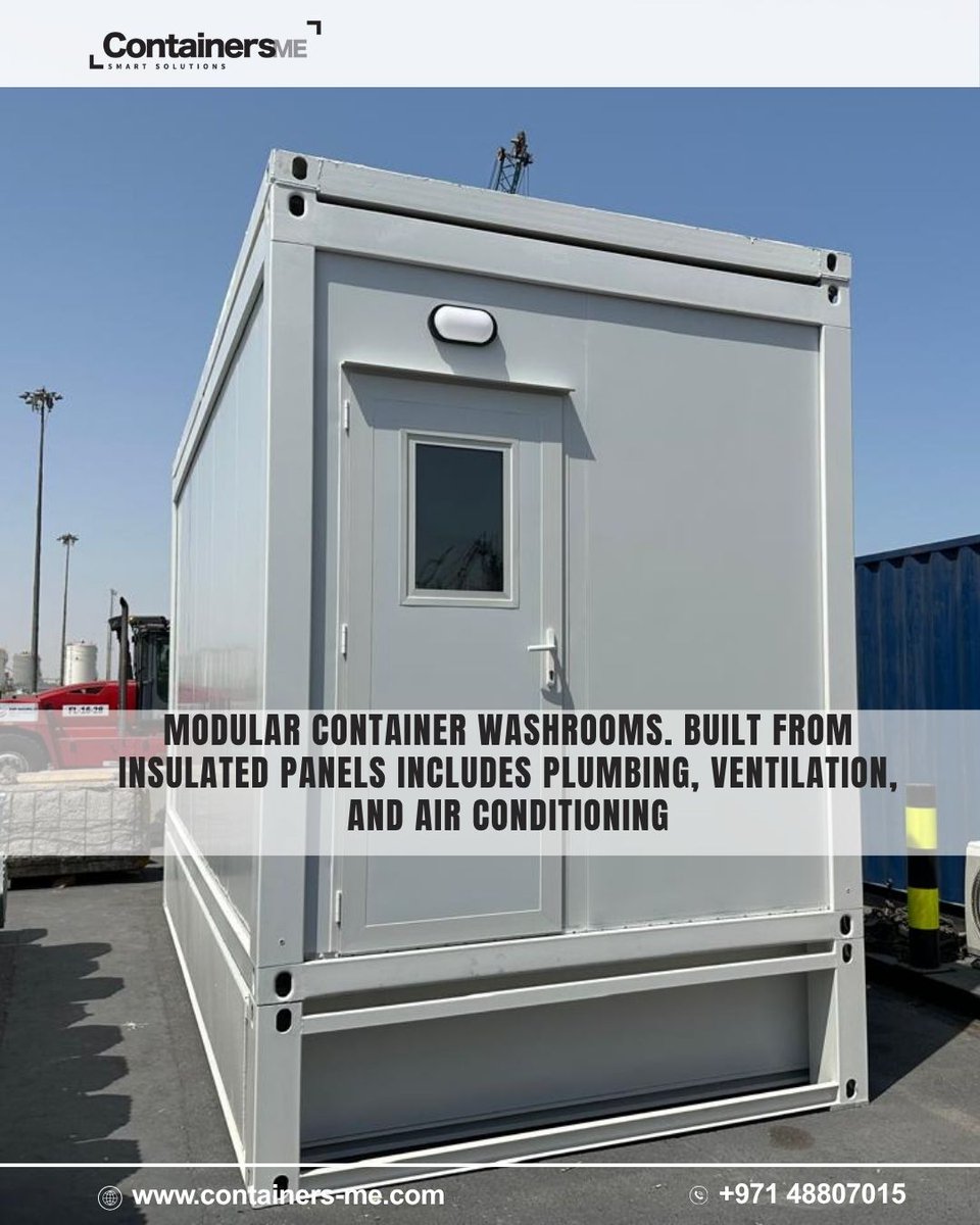 Containers_me's tweet image. Are your large events struggling with limited restroom facilities? 🚻

 Modular container restrooms = clean, mobile, air-conditioned comfort for every crowd.

 quick setup • reusable • eco-friendly

#modularcontainers #portabletoilets #dubaievents