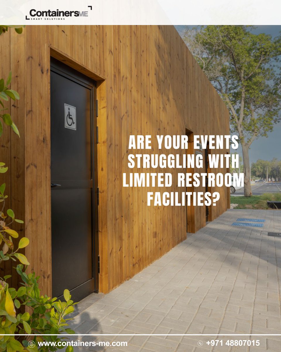 Containers_me's tweet image. Are your large events struggling with limited restroom facilities? 🚻

 Modular container restrooms = clean, mobile, air-conditioned comfort for every crowd.

 quick setup • reusable • eco-friendly

#modularcontainers #portabletoilets #dubaievents