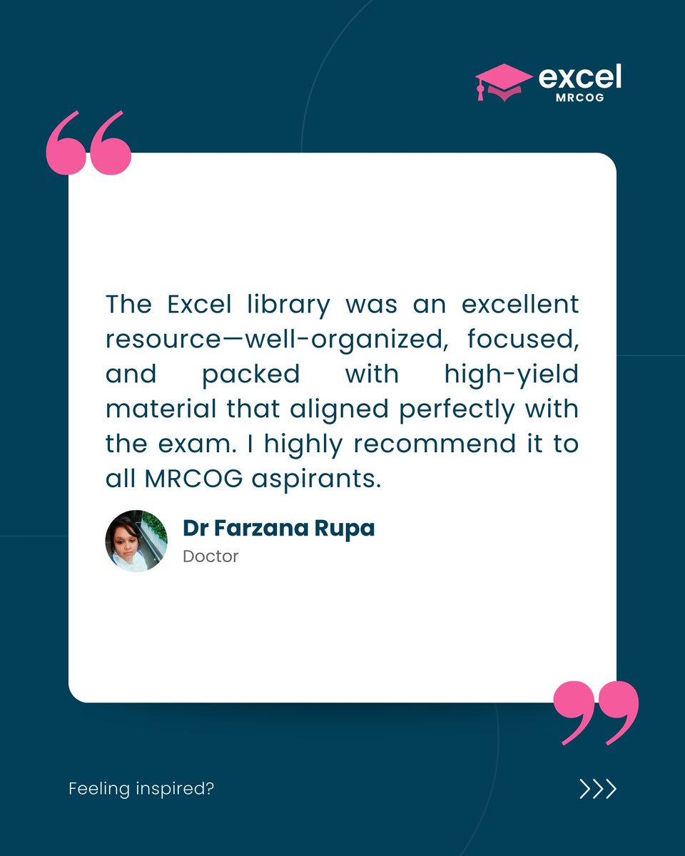 Excel MRCOG tweet media