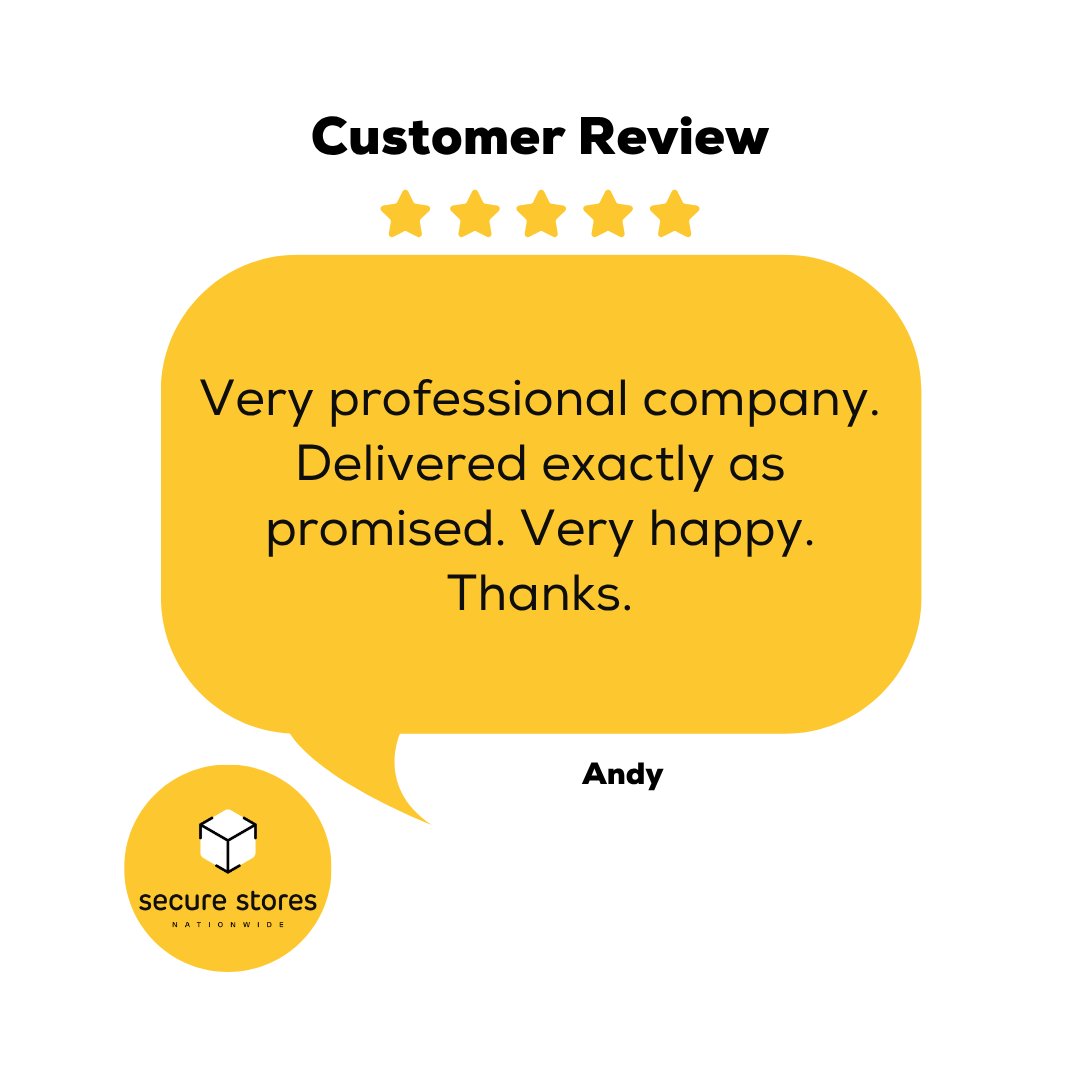 Thank you to our great customers for the kind words. 😊

If you are also interested in great customer service, don't hesitate to get in touch with us: securestores.co.uk

#SecureStores #GreatCustomerReview #ShippingContainers