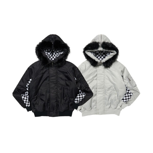 vertical_garage's tweet image. 【*p(R)ojectR®】 
2025 FALL/WINTER COLLECTION 
2025.11.21(FRI) 12:00 ON SALE

■ITEM LINE-UP
Asterisk Block Check N2B Jacket
PRICE:￥39,600
COLOR：Gray/Black
SIZE：S/M/L/XL

スタッフ身長165cm/Lサイズ

【ONLINE】
verticalgarage.jp/item/detail/1_…

#THERAMPAGE
#projectr
@therampagefext