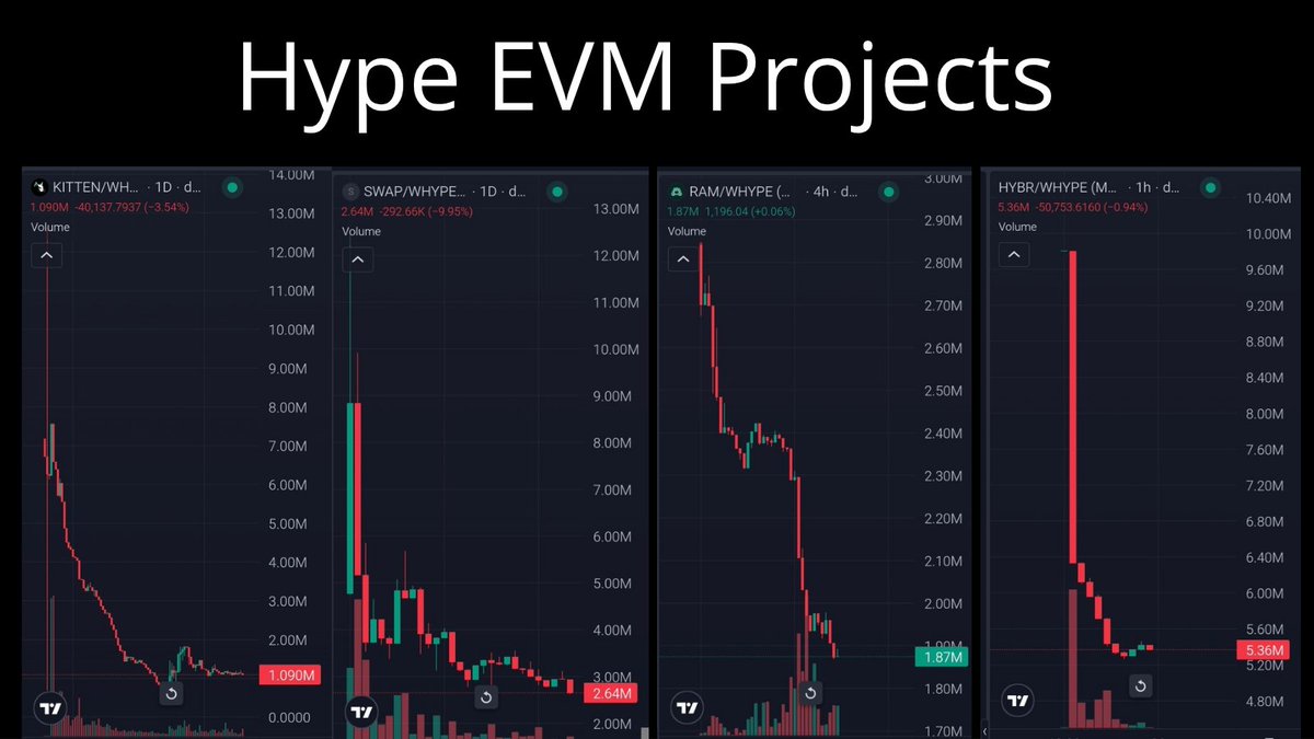 SmartDropFarmer's tweet image. Hype is the king of 2025… but Hype EVM tokens are the biggest losers

$HYPE = has everything that a good token needs
- Strong tokenomics
- Massive community
- Price action outperforming blue chips

What started as a perp DEX token → evolved into a new L1.

The core protocol?…