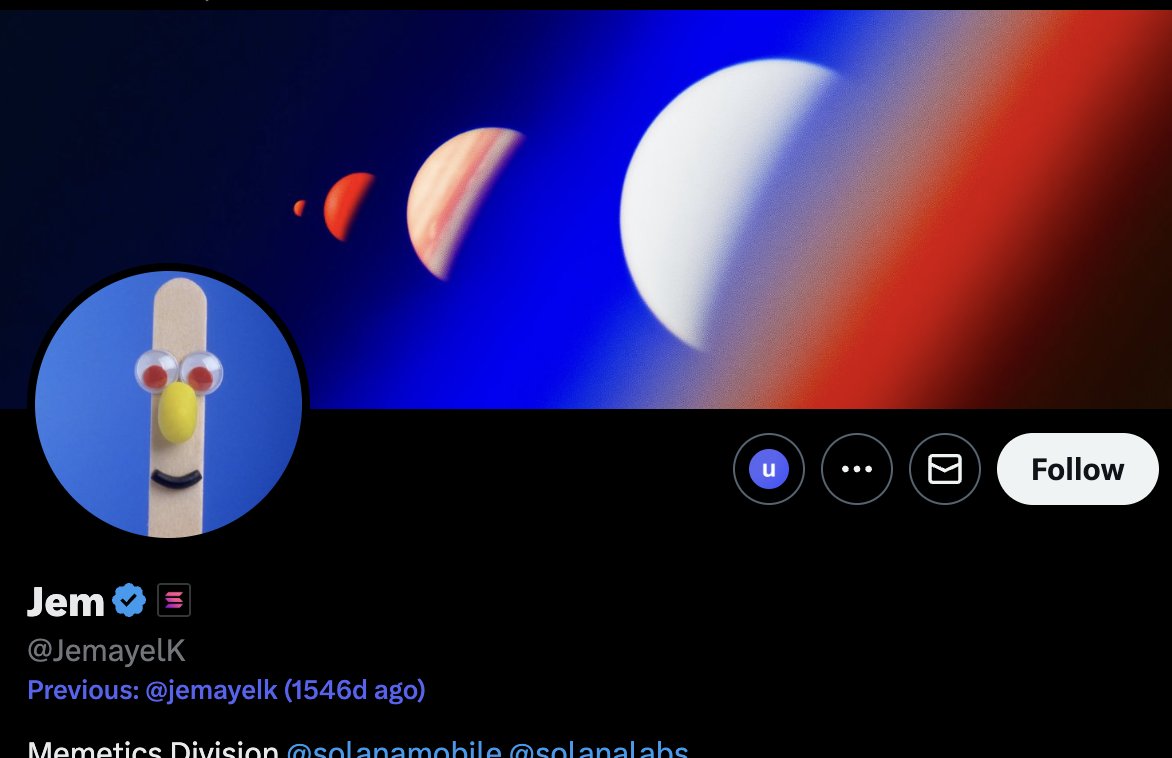 JaswalSkibidi's tweet image. Right now $ZIGGY is running to 2M simply because it’s  an account affiliated with X. @zigfriedwizard 

Same way ,$JEM is a meme account affiliated with Solana. @JemayelK

7YvKbbD81R5nuoE9LcPND3smxej1sBCXULZqNCfcpump