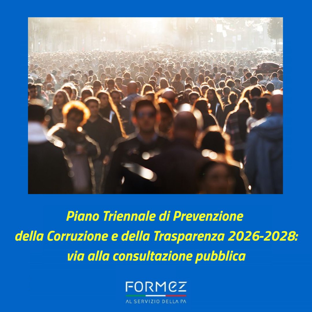 📌Via all'aggiornamento del Piano Triennale di Prevenzione della Corruzione e della Trasparenza.

📝Formez avvia la procedura di consultazione diretta per acquisire proposte e osservazioni.

Leggi l'articolo👇
formez.it/notizie/d/2025…