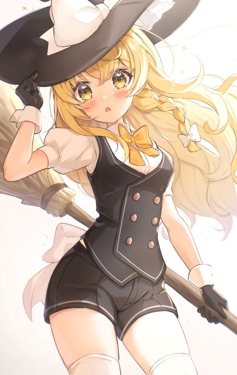 wheat_retzel's tweet image. #いい太ももの日 
ショートパンツな魔理沙ちゃん(ちょいレタッチ)