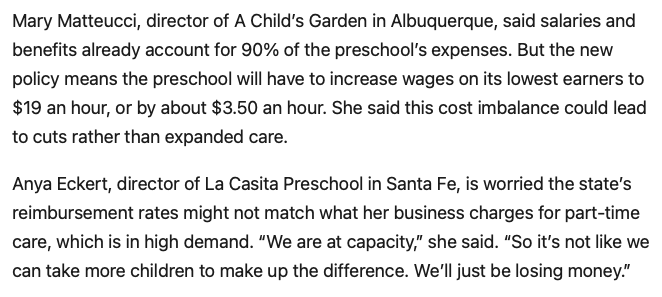 Social policies are set up to fail when policymakers value splashy headlines and credit claiming over the mundane task of getting the complex but crucial details right. 

New Mexico's childcare scheme is a prime example. wsj.com/us-news/in-a-u…