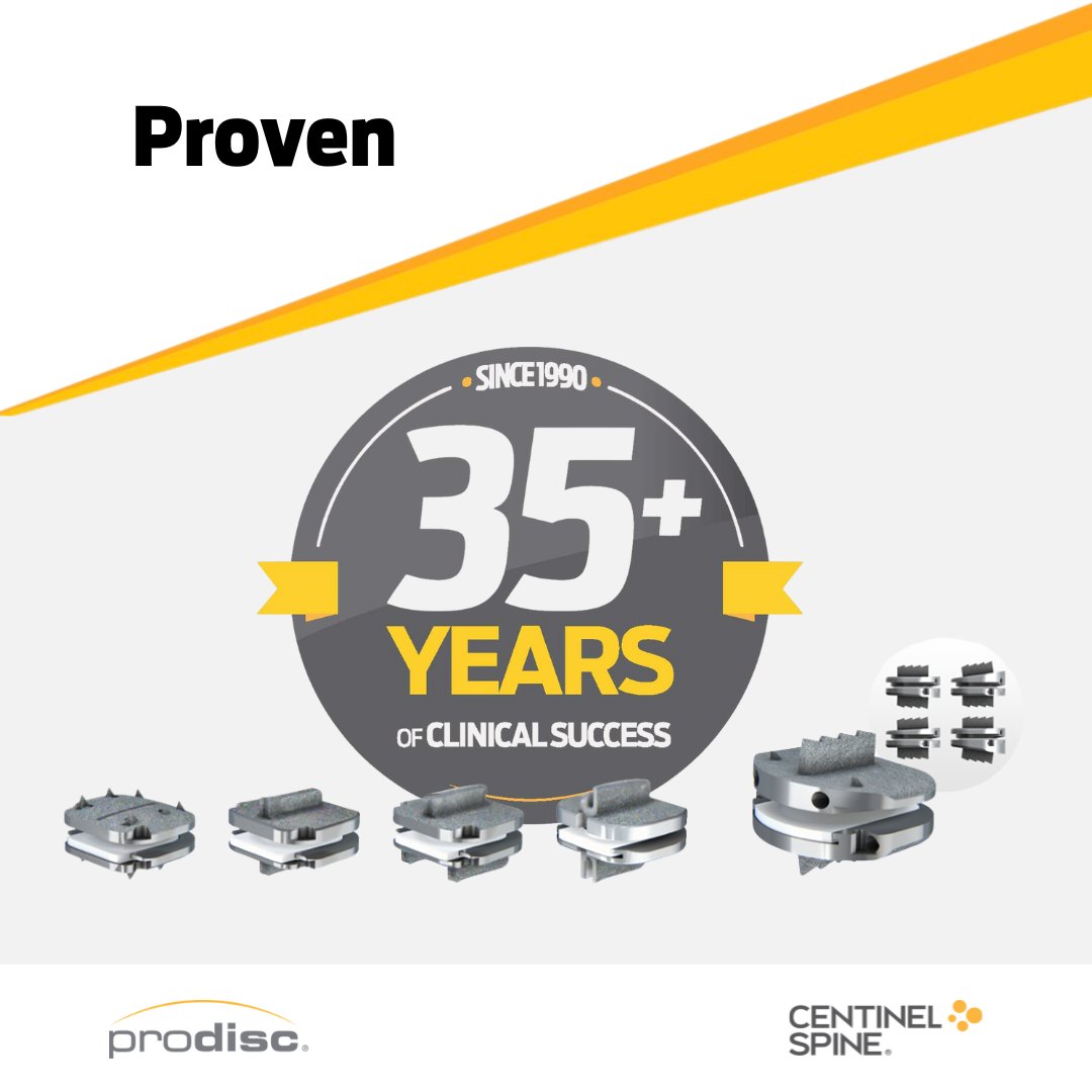 rediscovermylif's tweet image. When spine pain interrupts life, a proven solution matters. With 35+ years of successful clinical results, #prodisc® offers a proven, #MotionPreserving alternative to #SpinalFusion that can help patients move again.

See why patients choose prodisc: rediscovermylife.org