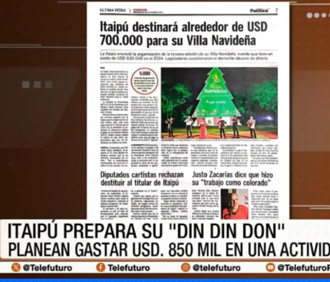 ROBO A ITAIPÚ, EN NOMBRE DEL NIÑO JESÚS.