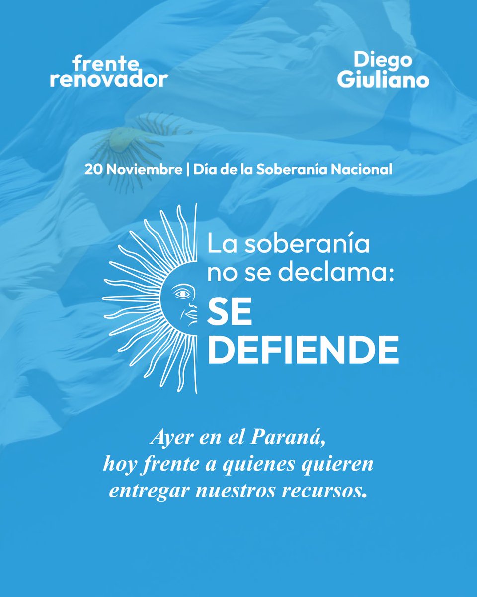 Cada 20 de noviembre recordamos la Batalla de la Vuelta de Obligado, cuando en 1845 el pueblo argentino resistió en el Paraná el avance de las potencias extranjeras. Aquella defensa marcó nuestra identidad: la soberanía no se negocia.

Hoy esa misma soberanía vuelve a estar en