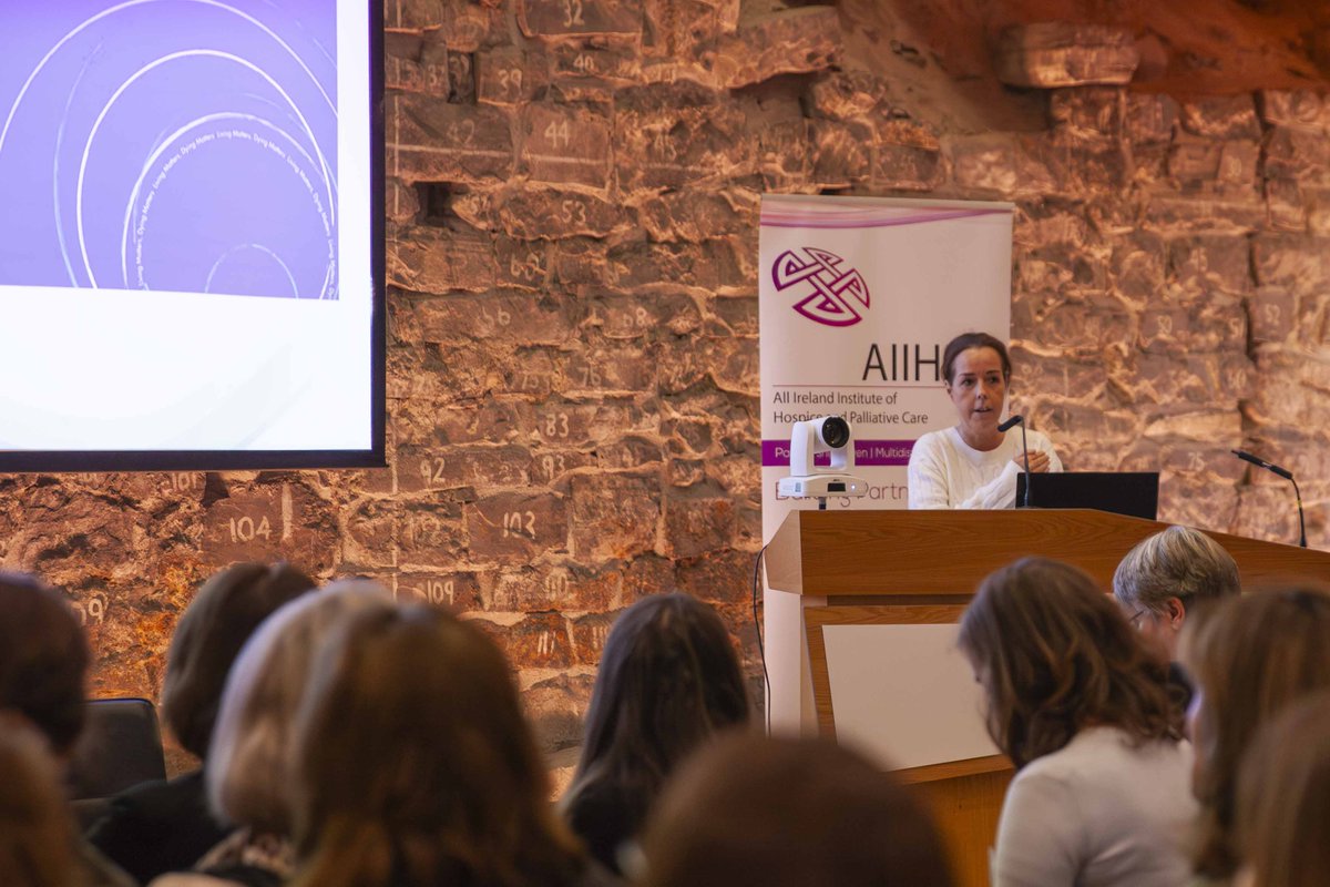 AIIHPC's tweet image. &apos;All Ireland Perspectives on Adult’s Palliative Care Research and Policy&apos;
Prof Karen Ryan, UCD, Mater Hospital, St Francis Hospice, &amp;amp; Dr Esther Beck, @UlsterUni set the scene for today&apos;s discussions on where we are &amp;amp; where we need to go in palliative care research. #PCRNSymposium
