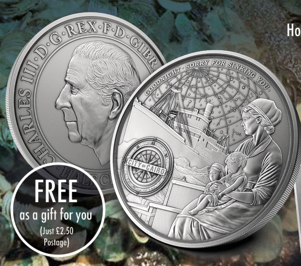 freesamplescouk's tweet image. 🪙 Claim a Free WWII Commemorative Coin
Explore the story of one of the world’s deepest shipwrecks and keep a piece of history. Just cover P&amp;amp;P and apply while stocks last! 🌊✨
👉 fsdl.uk/cairo/